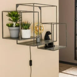 hofstein Applique murale Maynal Argent Oxydé, 1 lumière* Appliques