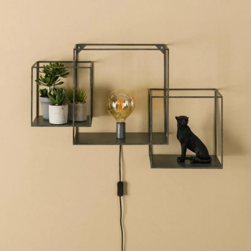 hofstein Applique murale Maynal Argent Oxydé, 1 lumière* Appliques