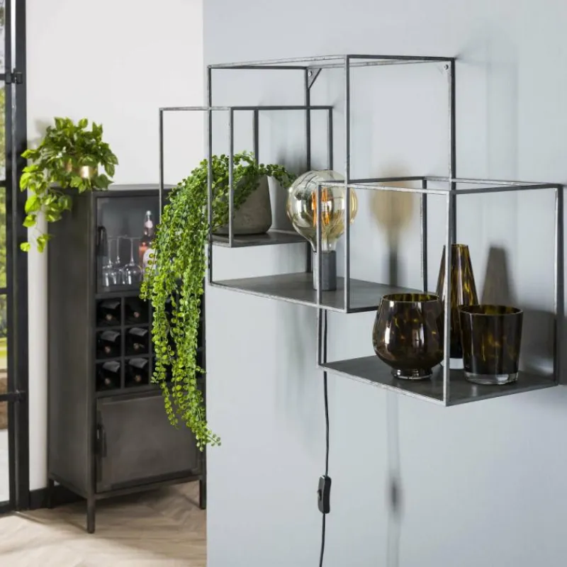 hofstein Applique murale Maynal Argent Oxydé, 1 lumière* Appliques