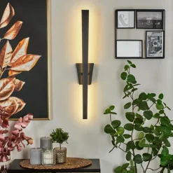 hofstein Applique murale Meels LED Noir, 1 lumière