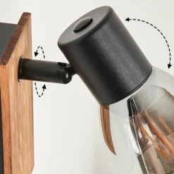 Suspension Verre Fumé-hofstein Applique murale Murianette Écru, Noir, 1 lumière