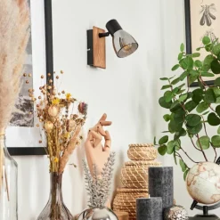 Suspension Verre Fumé-hofstein Applique murale Murianette Écru, Noir, 1 lumière