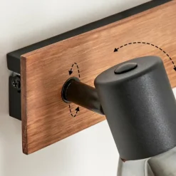 Suspension Verre Fumé-hofstein Applique murale Murianette Écru, Noir, 2 lumières