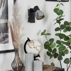 Suspension Verre Fumé-hofstein Applique murale Murianette Noir, 1 lumière