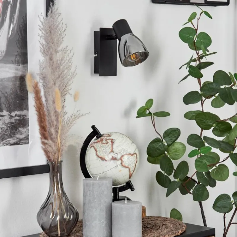 Suspension Verre Fumé-hofstein Applique murale Murianette Noir, 1 lumière