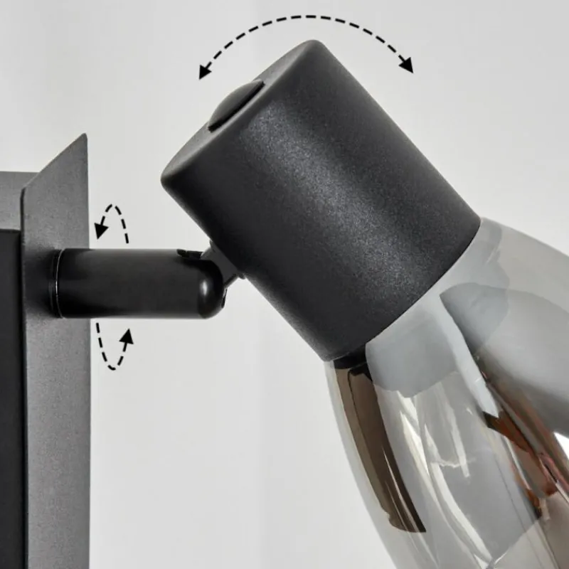 Suspension Verre Fumé-hofstein Applique murale Murianette Noir, 1 lumière