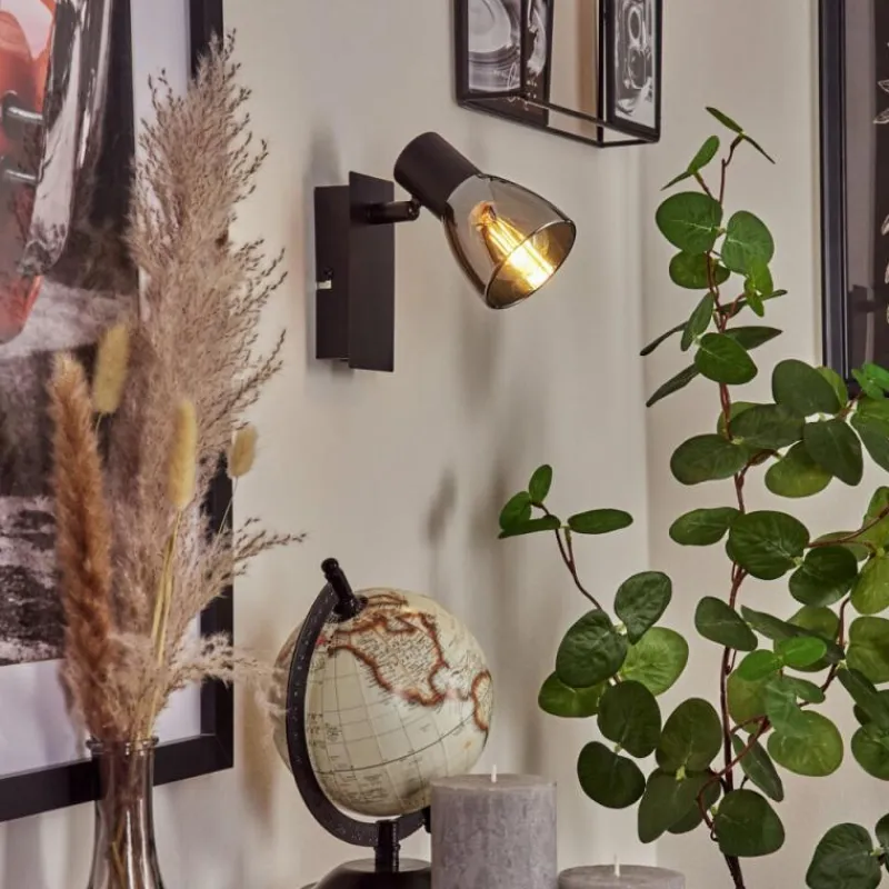 Suspension Verre Fumé-hofstein Applique murale Murianette Noir, 1 lumière