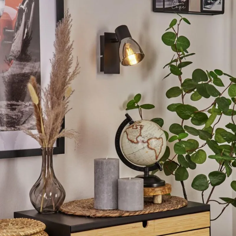 Suspension Verre Fumé-hofstein Applique murale Murianette Noir, 1 lumière