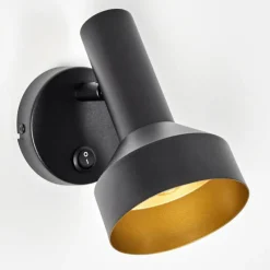 Lampes Dorées-hofstein Applique murale Musko Noir, 1 lumière