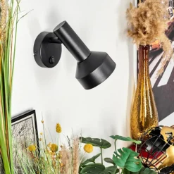 Lampes Dorées-hofstein Applique murale Musko Noir, 1 lumière