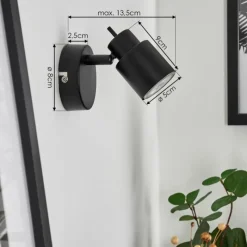 hofstein Applique murale Nestavel LED Noir, 1 lumière