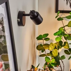 hofstein Applique murale Nestavel LED Noir, 1 lumière