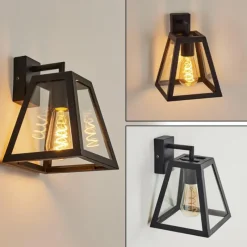 hofstein Applique murale Nittorp Noir, 1 lumière