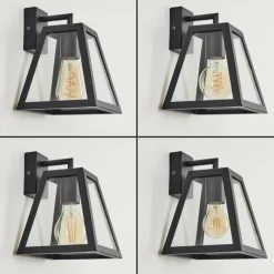 hofstein Applique murale Nittorp Noir, 1 lumière