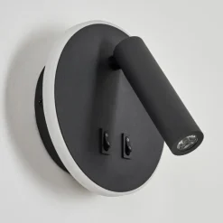 hofstein Applique murale Orchaise LED Noir, Blanc, 2 lumières