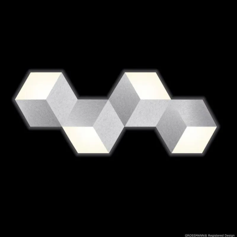 Luminaires Grossmann Applique murale / Plafonnier Grossmann GEO LED Aluminium, 4 lumières* Éclairage Led