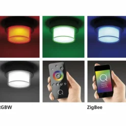 Paul Neuhaus Q-Serie Applique murale / Plafonnier Paul Neuhaus Q-ERIK LED Blanc, 1 lumière, Détecteur de mouvement, Télécommandes, Changeur de couleurs