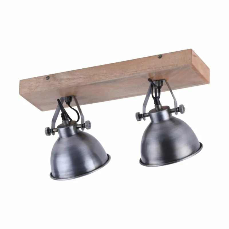 Lampes Vintages & Rétros-Luminaires Leuchten Direkt Applique murale / Plafonnier Leuchten Direkt Bois clair, 2 lumières