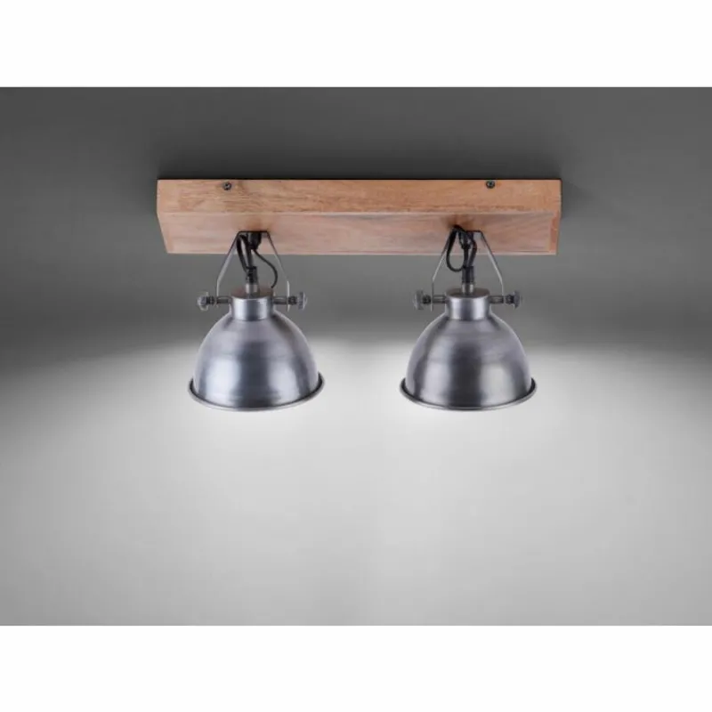 Lampes Vintages & Rétros-Luminaires Leuchten Direkt Applique murale / Plafonnier Leuchten Direkt Bois clair, 2 lumières