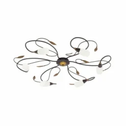 Luminaires Eglo Applique murale / Plafonnier Eglo GERBERA 1 Brun foncé