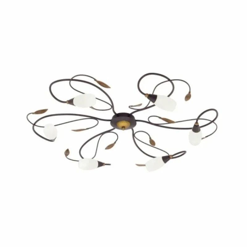 Luminaires Eglo Applique murale / Plafonnier Eglo GERBERA 1 Brun foncé