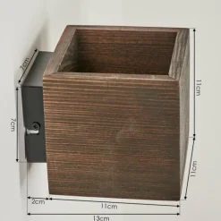 hofstein Applique murale Polcura Bois foncé, 1 lumière