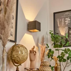 hofstein Applique murale Polcura Bois foncé, 1 lumière