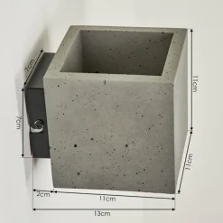 hofstein Applique murale Polcura Gris, 1 lumière