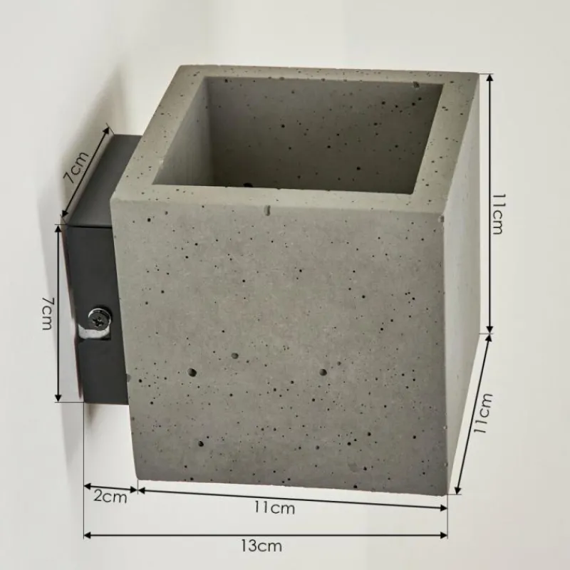 hofstein Applique murale Polcura Gris, 1 lumière