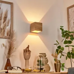 hofstein Applique murale Polcura Bois clair, 1 lumière