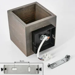 hofstein Applique murale Polcura Brun, Gris, 1 lumière