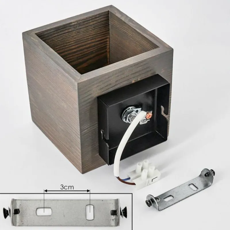 hofstein Applique murale Polcura Brun, Gris, 1 lumière