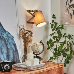 Lampes En Tissu-hofstein Applique murale Puelches Nickel mat, 1 lumière