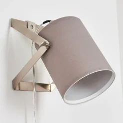Lampes En Tissu-hofstein Applique murale Puelches Nickel mat, 1 lumière