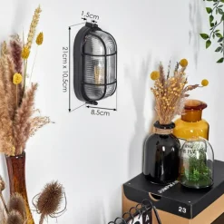 hofstein Applique murale Quintay Noir, 1 lumière