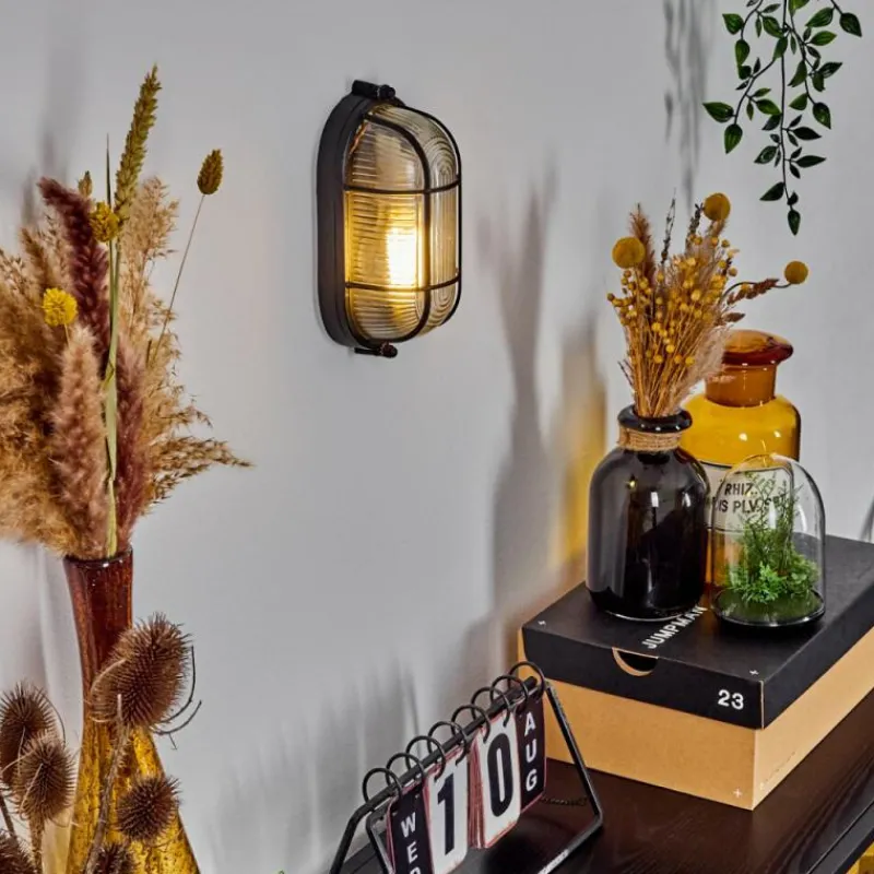 hofstein Applique murale Quintay Noir, 1 lumière