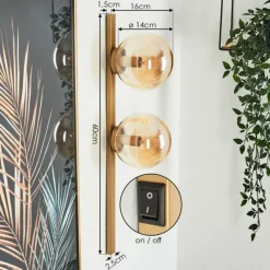 hofstein Applique murale Rascoupet Or, 2 lumières