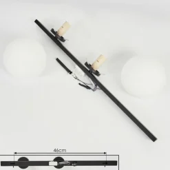 hofstein Applique murale Rascoupet Blanc, 2 lumières