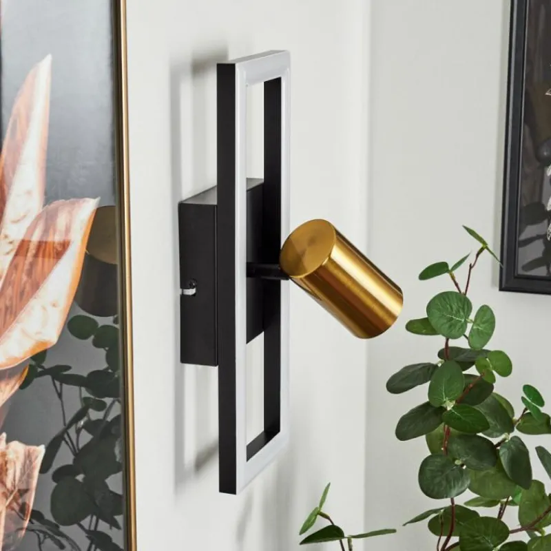 hofstein Applique murale Reboleiro LED Noir, 2 lumières