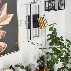 hofstein Applique murale Reboleiro LED Noir, 2 lumières