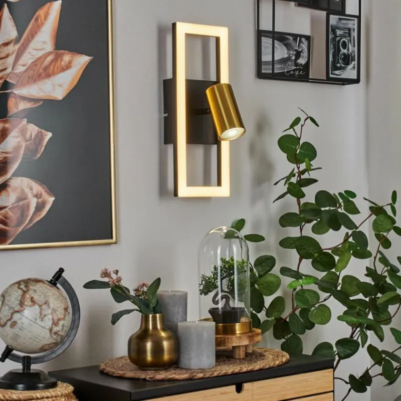 hofstein Applique murale Reboleiro LED Noir, 2 lumières