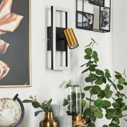 hofstein Applique murale Reboleiro LED Noir, 2 lumières