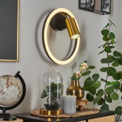 hofstein Applique murale Reboleiro LED Noir, 2 lumières