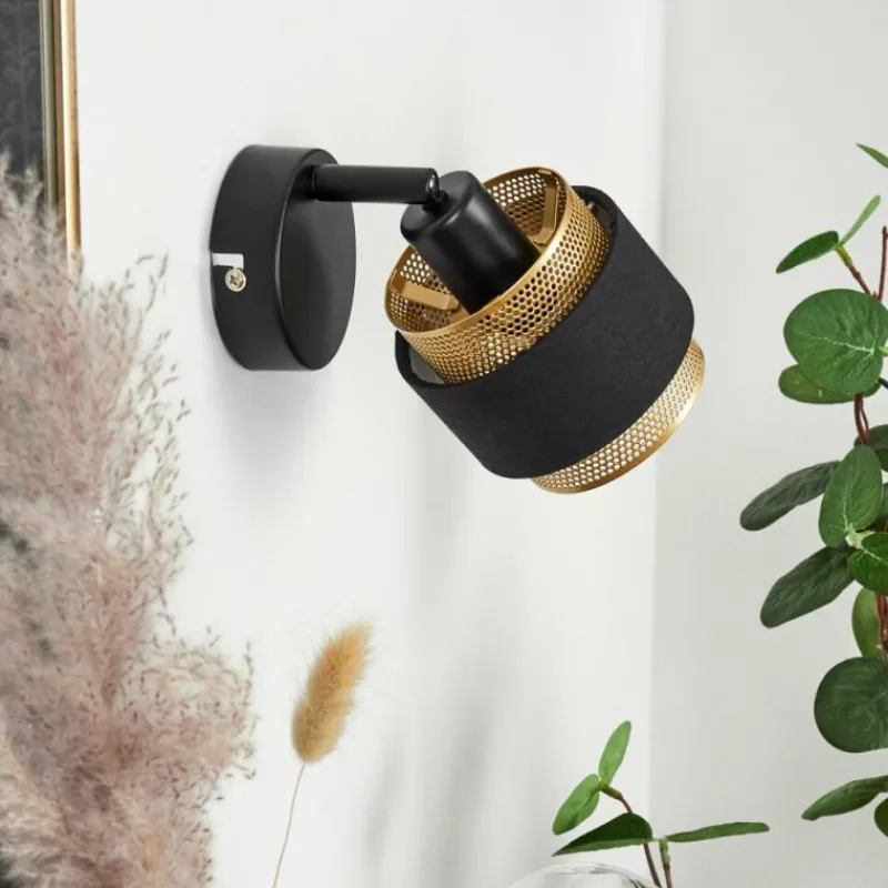 Lampes En Tissu-hofstein Applique murale Regueira Noir, 1 lumière