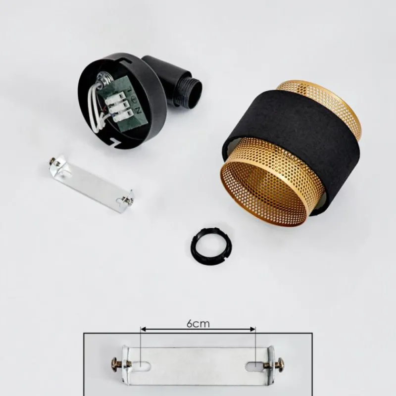 Lampes En Tissu-hofstein Applique murale Regueira Noir, 1 lumière