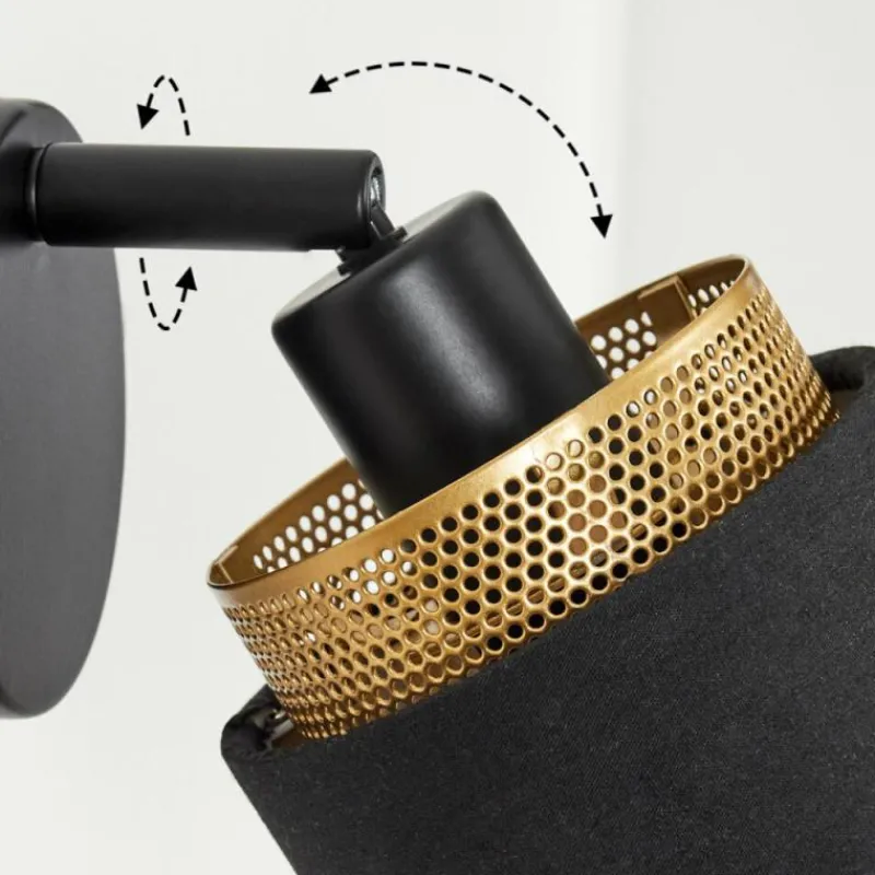 Lampes En Tissu-hofstein Applique murale Regueira Noir, 1 lumière