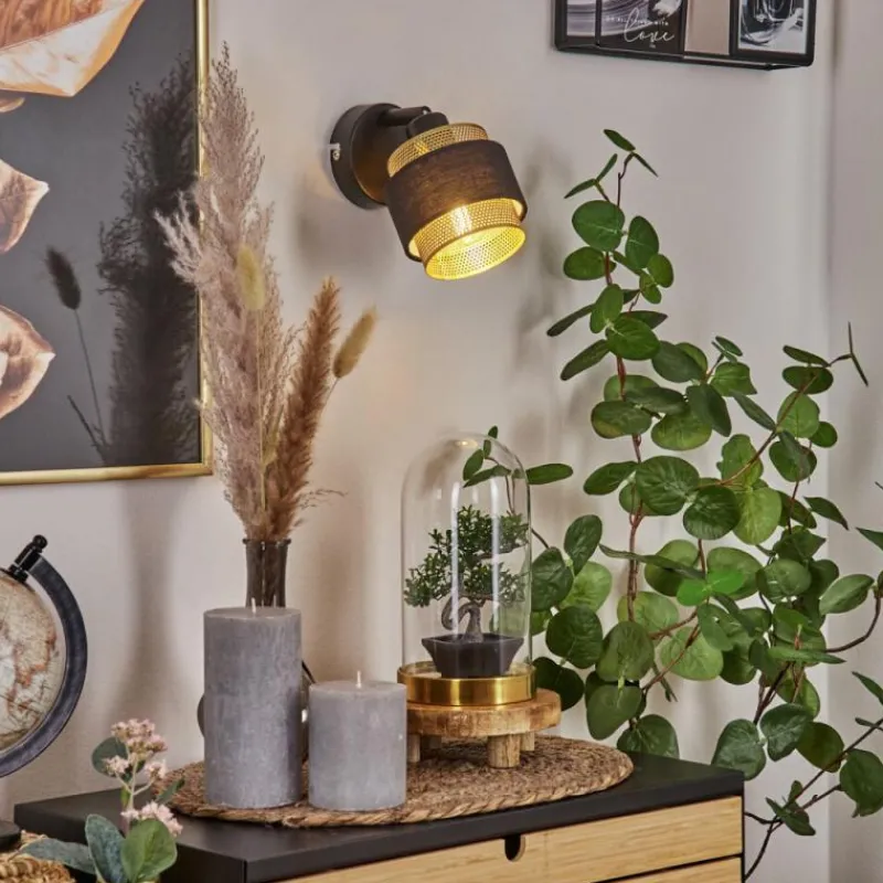 Lampes En Tissu-hofstein Applique murale Regueira Noir, 1 lumière