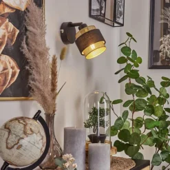 Lampes En Tissu-hofstein Applique murale Regueira Noir, 1 lumière