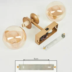 hofstein Applique murale Remaisnil Laiton, 2 lumières