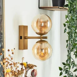 hofstein Applique murale Remaisnil Laiton, 2 lumières